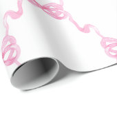 Papier Cadeau Aquarelle - Bords roses (Coin rond)