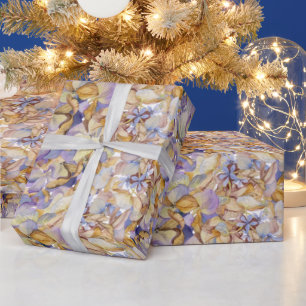 Papier Cadeau Aquarelle Botanique Feuilles Florales Boho