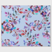 Papier Cadeau Aquarelle botanique sans couture motif. Main dessi (Plat)