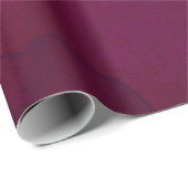 Papier Cadeau Aquarelle Bourgogne Plum Swash (Coin rond)