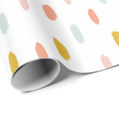 Papier Cadeau Aquarelle Brosse traits dans la couleur pastel fes (Coin rond)