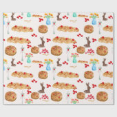 Papier Cadeau Aquarelle Cadeau grec Pâques enveloppé (Plat)