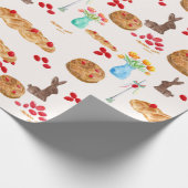 Papier Cadeau Aquarelle Cadeau grec Pâques enveloppé (Coin)