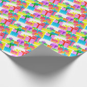 Papier Cadeau Aquarelle cadeaux de Noël (Coin)