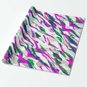 Papier Cadeau Aquarelle Camouflage Design. Carrelage Safari Abst