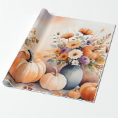 Papier Cadeau Aquarelle célébrant la chute (Déroulé)