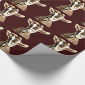 Papier Cadeau Aquarelle Chèvre animal de ferme (Coin)