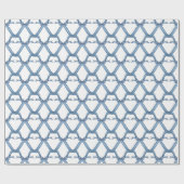 Papier Cadeau Aquarelle Chinoiserie Blue Bows (Plat)
