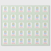 Papier Cadeau Aquarelle Chinoiserie Christmas Bow Topift Cadeau (Plat)