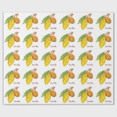 Papier Cadeau Aquarelle chocolat fruit (Plat)