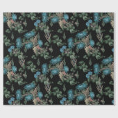 Papier Cadeau Aquarelle, chrysanthèmes (Plat)