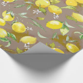 Papier Cadeau Aquarelle citron (Coin)