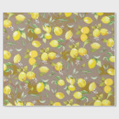 Papier Cadeau Aquarelle citron (Plat)