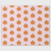 Papier Cadeau Aquarelle Citrouille (Plat)