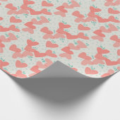 Papier Cadeau Aquarelle Coeurs roses Motif Saint-Valentin (Coin)