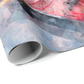 Papier Cadeau Aquarelle colorée de Kayak (Coin rond)