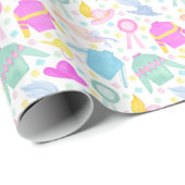 Papier Cadeau Aquarelle colorée Derby Jerseys & Casquette (Coin rond)