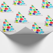 Papier Cadeau Aquarelle colorée du sapin de Noël (Coin)