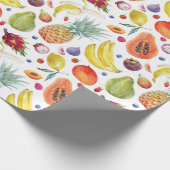 Papier Cadeau Aquarelle colorée Fruits Motif (Coin)