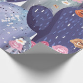 Papier Cadeau Aquarelle colorée Motif Cactus (Coin)