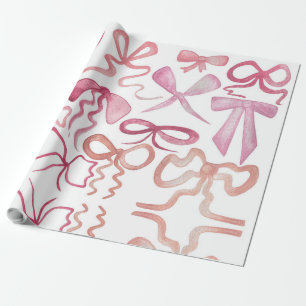 Papier Cadeau Aquarelle Coquette Baby shower de filles de cabot