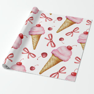 Papier cadeau aquarelle Coquette douce