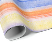 Papier Cadeau Aquarelle couleurs rayures.rayures, aquarelle, aqu (Coin rond)