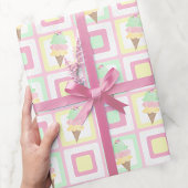 Papier Cadeau Aquarelle Crème glacée Pastel Papier d'enveloppeme