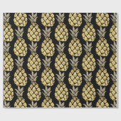 Papier Cadeau Aquarelle d'ananas - Emballage de la campagne (Plat)