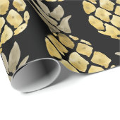 Papier Cadeau Aquarelle d'ananas - Emballage de la campagne (Coin rond)