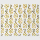 Papier Cadeau Aquarelle d'ananas pays rustique (Plat)