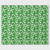 Papier Cadeau Aquarelle dans un champ vert (Plat)