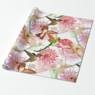 Papier Cadeau Aquarelle d'Astrantia