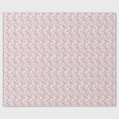 Papier Cadeau Aquarelle de caniche rose (Plat)