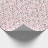 Papier Cadeau Aquarelle de caniche rose (Coin)