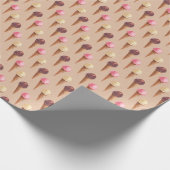 Papier Cadeau Aquarelle de crème glacée Illustration transparent (Coin)