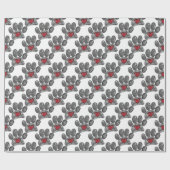 Papier Cadeau Aquarelle de dessin Amoureux des chiens (Plat)