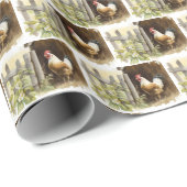 Papier Cadeau Aquarelle de ferme (Coin rond)