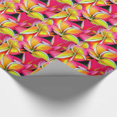 Papier Cadeau Aquarelle de fleur frangipani tropicale art abstra (Coin)