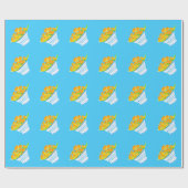 Papier Cadeau Aquarelle de fruit orange (Plat)