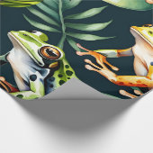 Papier Cadeau Aquarelle de grenouilles (Coin)