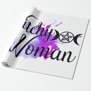 Papier Cadeau Aquarelle de la femme qui démange