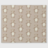 Papier Cadeau Aquarelle de l'ours Brown mignon (Plat)