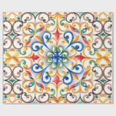 Papier Cadeau Aquarelle de majolica (Plat)