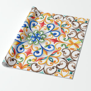 Papier Cadeau Aquarelle de majolica
