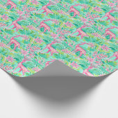 Papier Cadeau Aquarelle de Noël de Palm Beach Rinder rose (Coin)