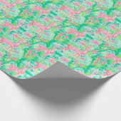 Papier Cadeau Aquarelle de Noël de Palm Beach Rinder rose (Coin)