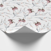 Papier Cadeau Aquarelle de Noël Red Winter Berries (Coin)