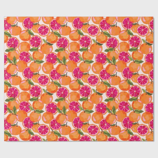 Papier Cadeau Aquarelle de pamplemousse (Plat)