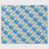 Papier Cadeau Aquarelle de piano (Plat)